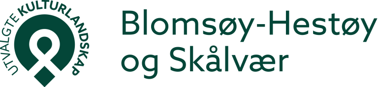 Bokmål logo for utvalgte kulturlandskap i Blomsøy-Hestøy og Skålvær