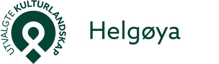 Bokmål logo for utvalgte kulturlandskap i Helgøya