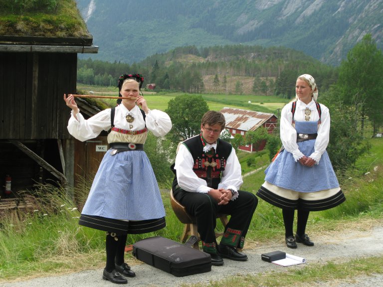 Slåttdag 2013 - Kulturpatruljen i Valle i aksjon - Foto Lisbeth Kismul, Statsforvalteren