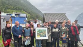 Bildet viser prismottakere for nasjonale kulturlanskapsprisen i 2024