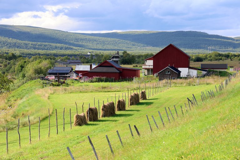 Bilde viser et tun i Tana, Finnmark