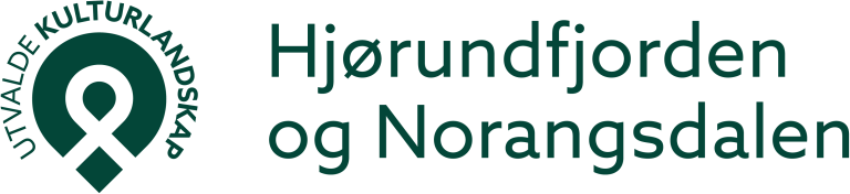 Nynorsk logo for utvalgte kulturlandskap i Hjørundfjorden og Norangsdalen
